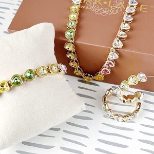 Park Lane Candy Hearts Multicolored Heart Necklace | February Sparkle Box | New
